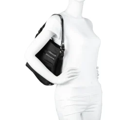 Lancaster Sac bandouliere double porte Basic Verni*Femme Sacs Porté Épaule|Sacs Bandoulière