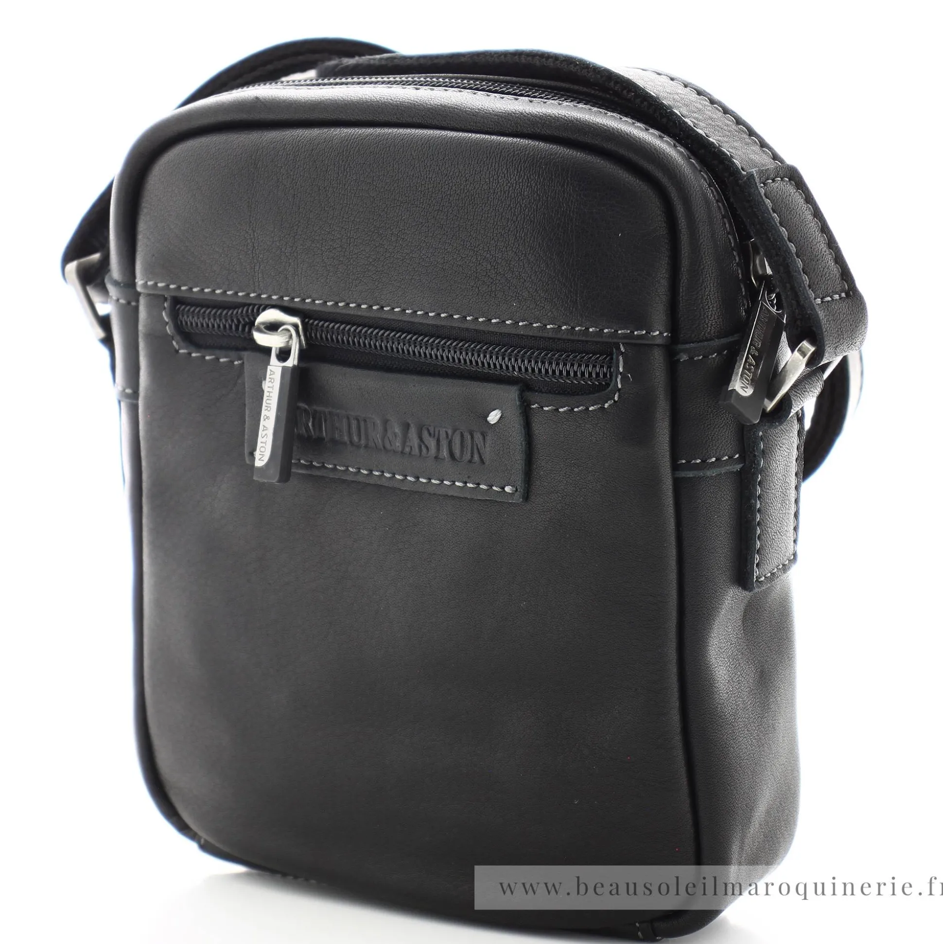 Arthur Aston Sac bandouliere en cuir de vachette Johany*Homme Sacoches Homme