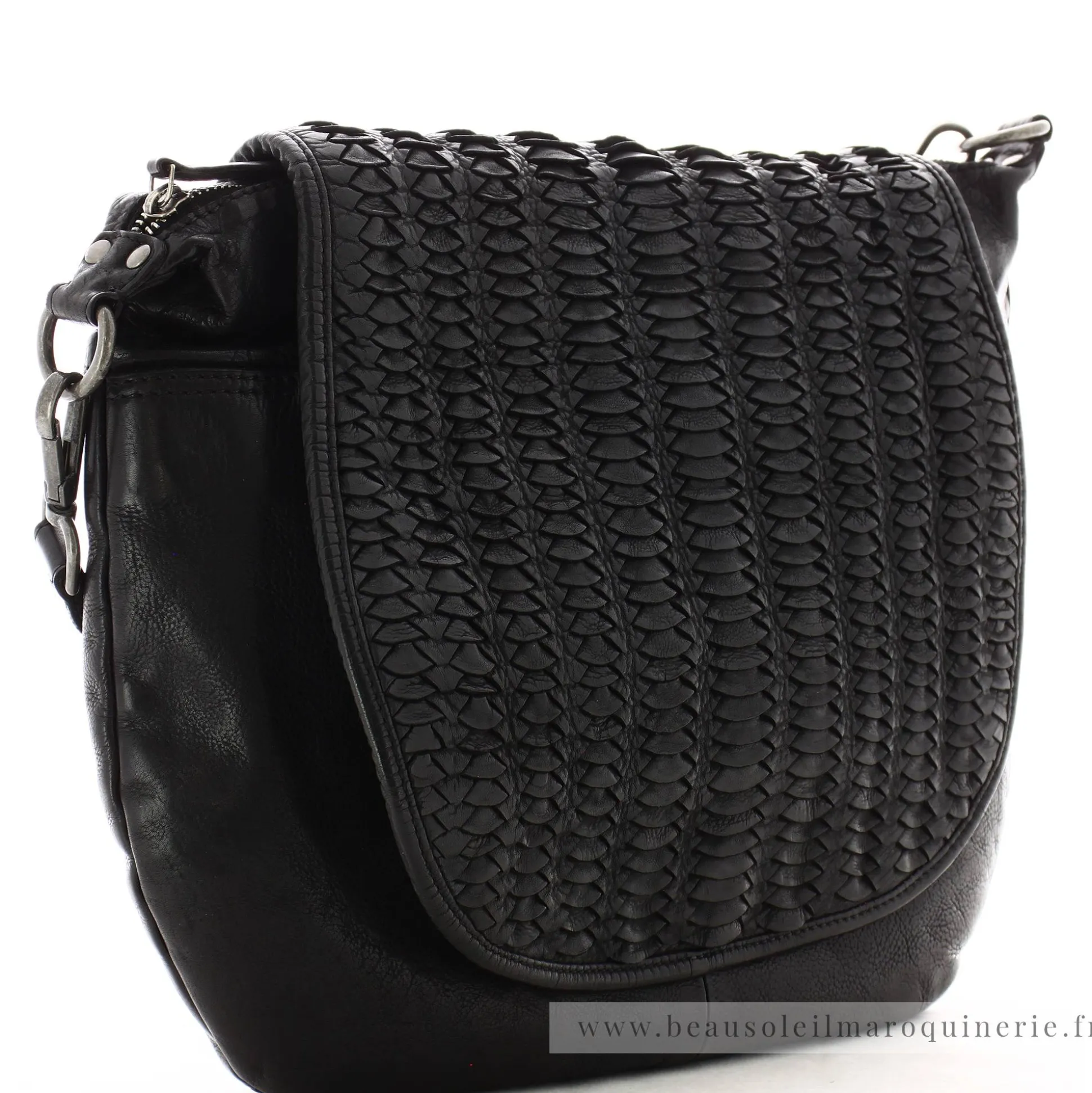 Biba Sac bandouliere Hardy a rabat tresse*Femme Sacs Porté Épaule|Sacs Bandoulière