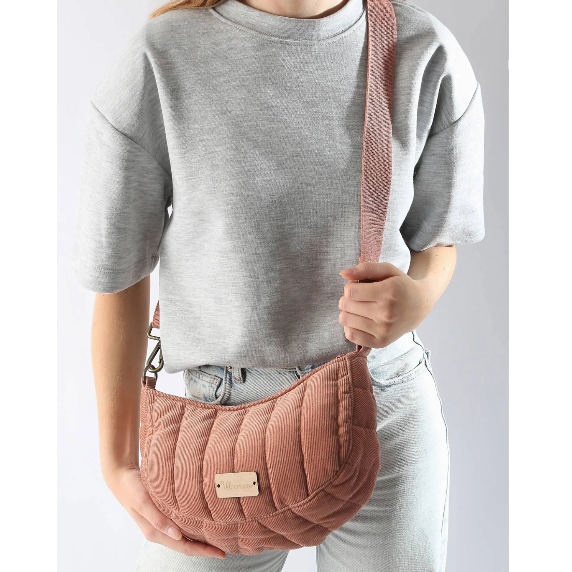 Woomen Sac bandouliere Ixora velours cotele*Femme Sacs Bandoulière