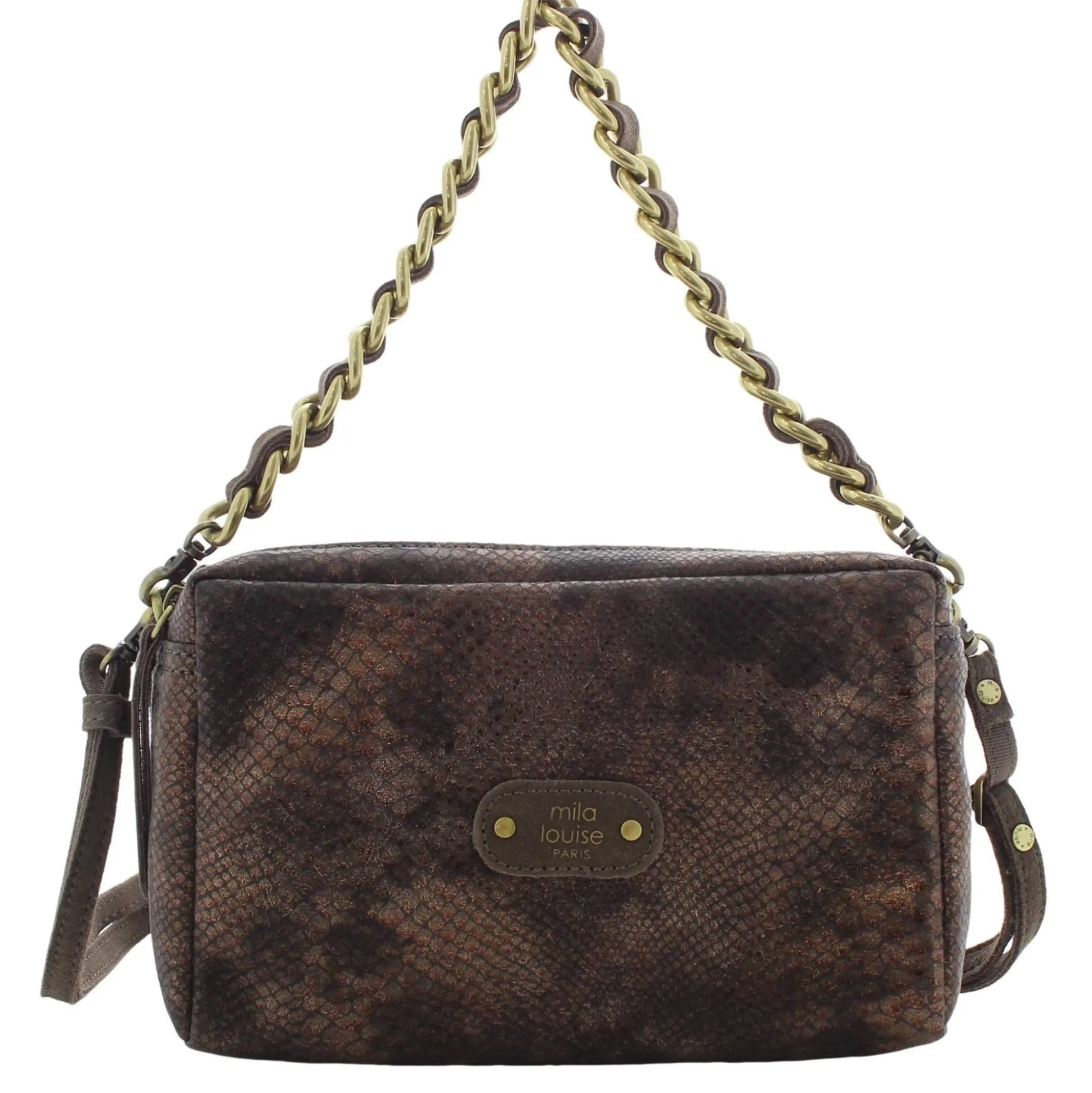 Mila Louise Sac bandouliere Mama PT3 facon python*Femme Sacs Bandoulière