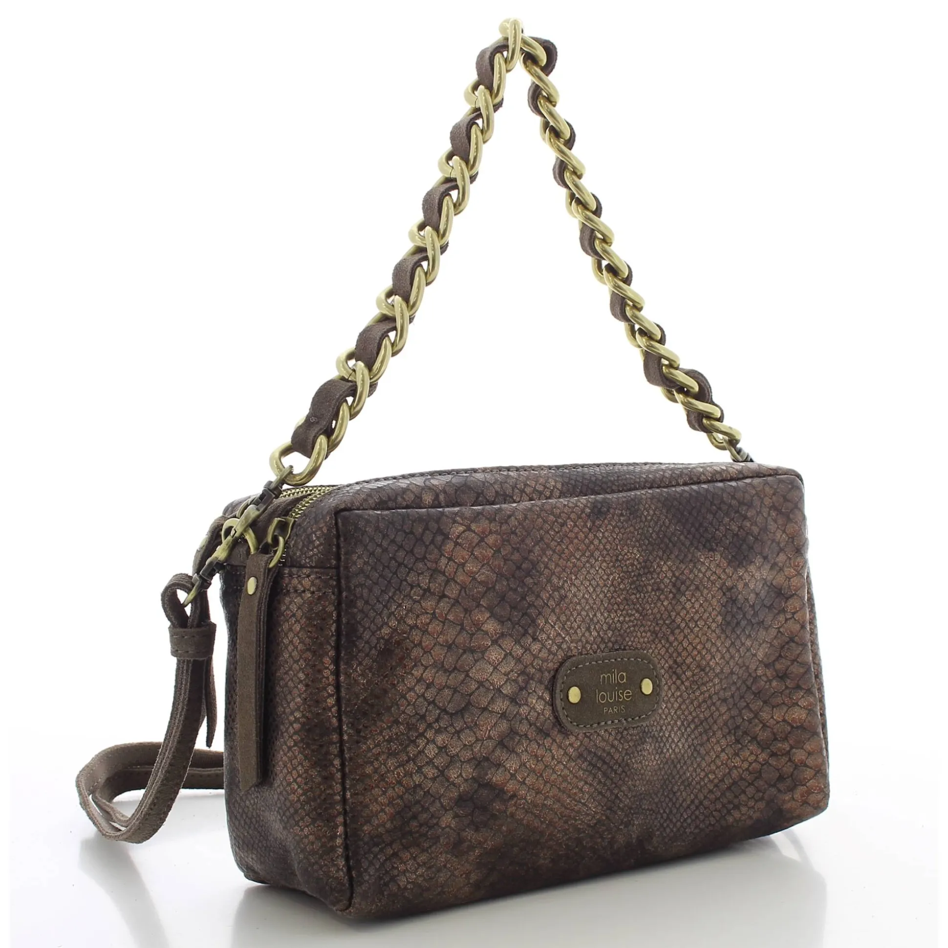 Mila Louise Sac bandouliere Mama PT3 facon python*Femme Sacs Bandoulière