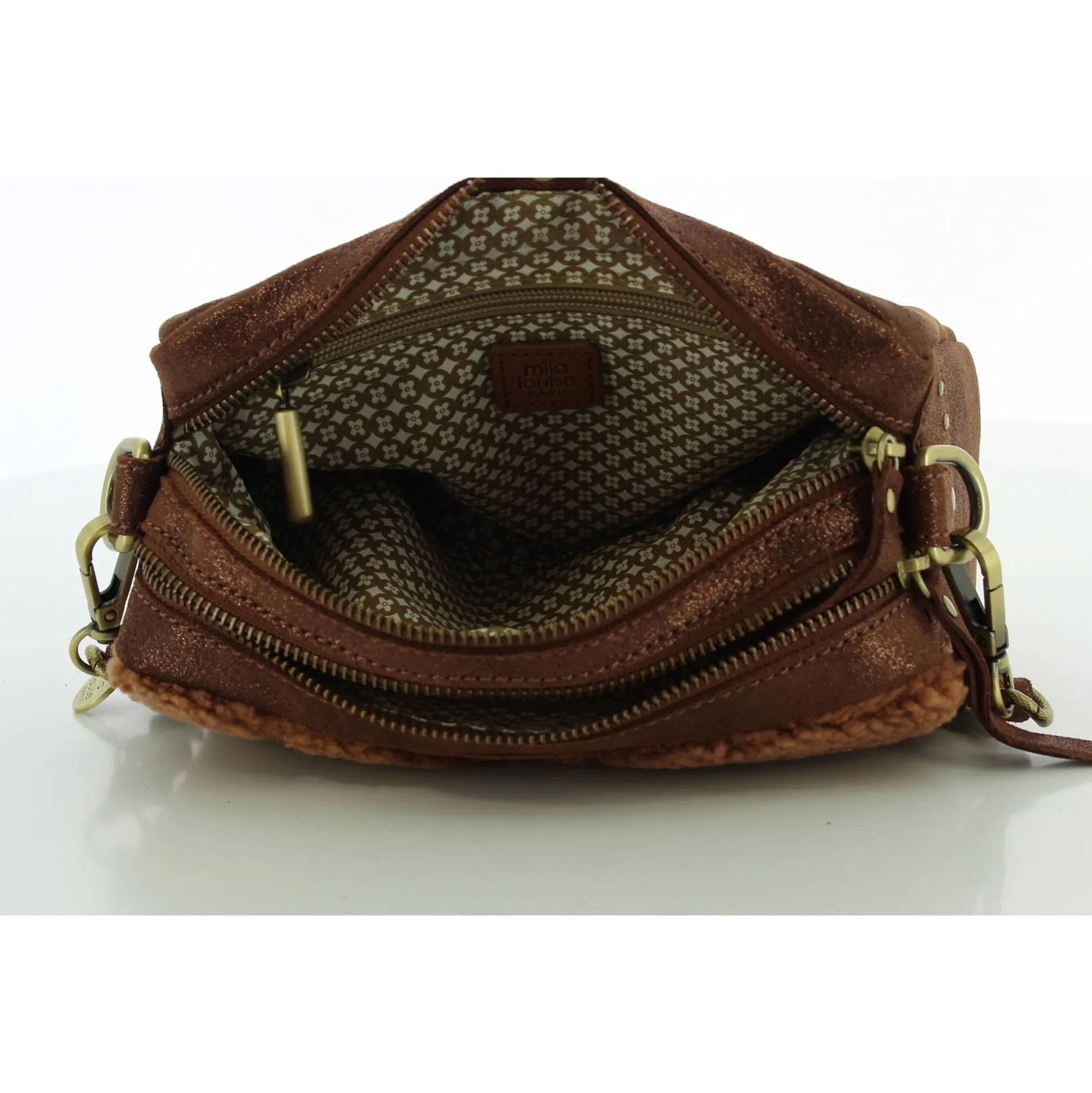 Mila Louise Sac bandouliere Mama TVX effet mouton*Femme Sacs Bandoulière