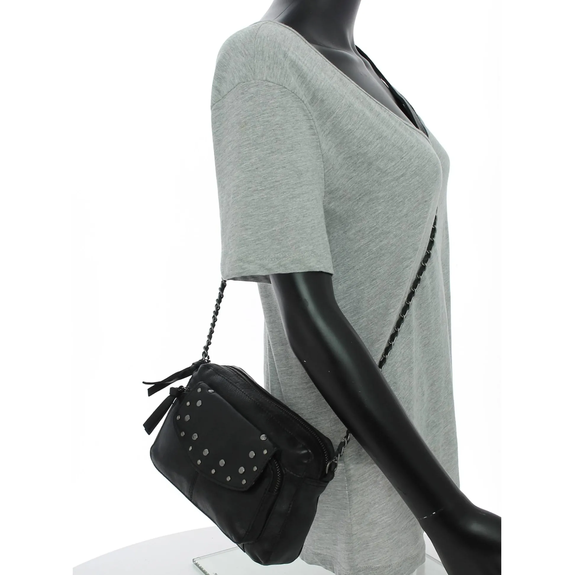 Pieces Sac bandouliere Nadja poche cloutee*Femme Sacs Bandoulière
