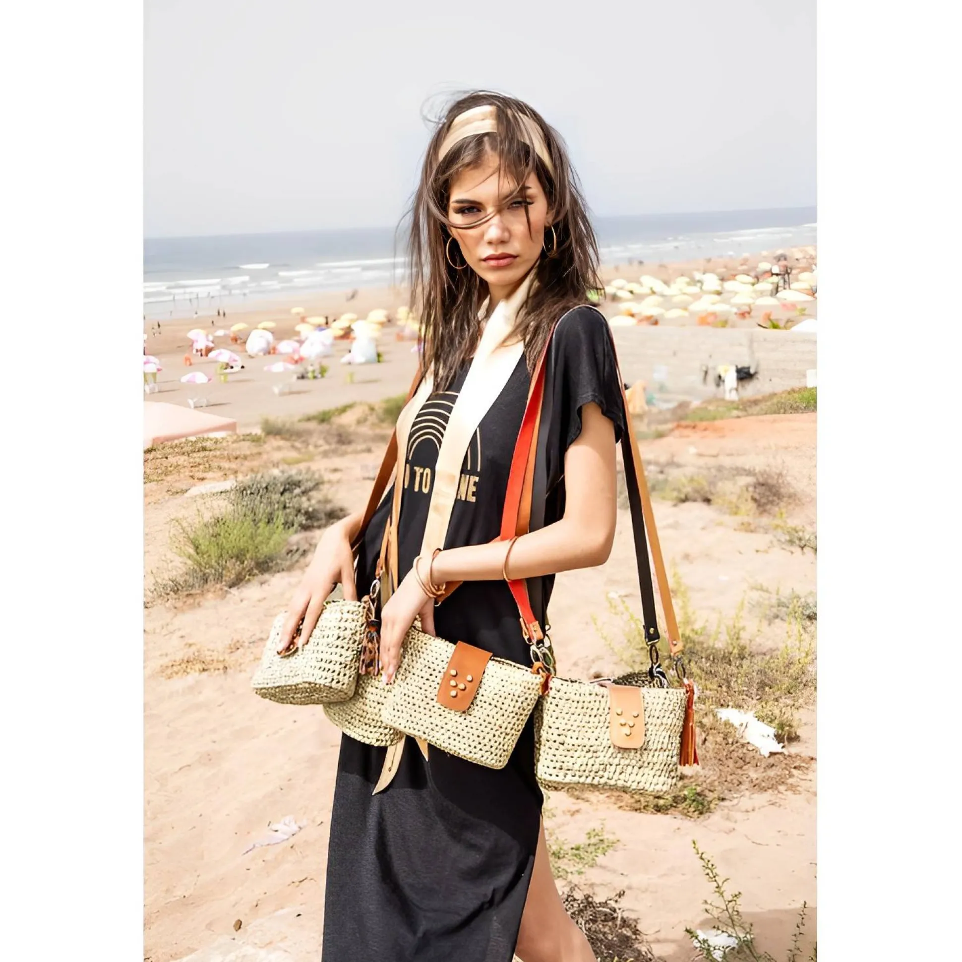 Virginie Darling Sac bandouliere panier Riviera Rock Micro*Femme Sacs Bandoulière