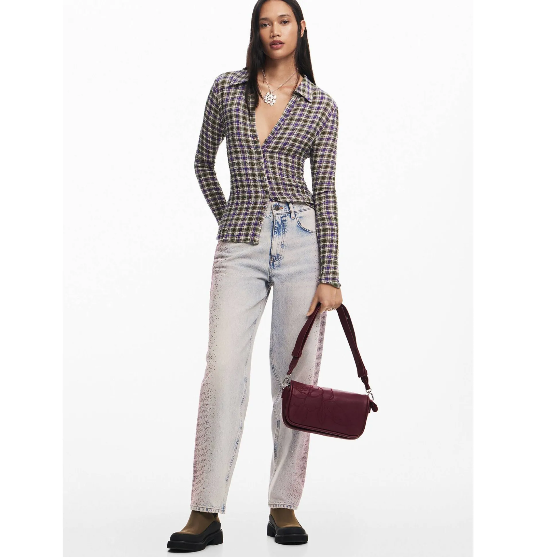 Desigual Sac bandouliere rabat Keller Gales Long*Femme Sacs Bandoulière
