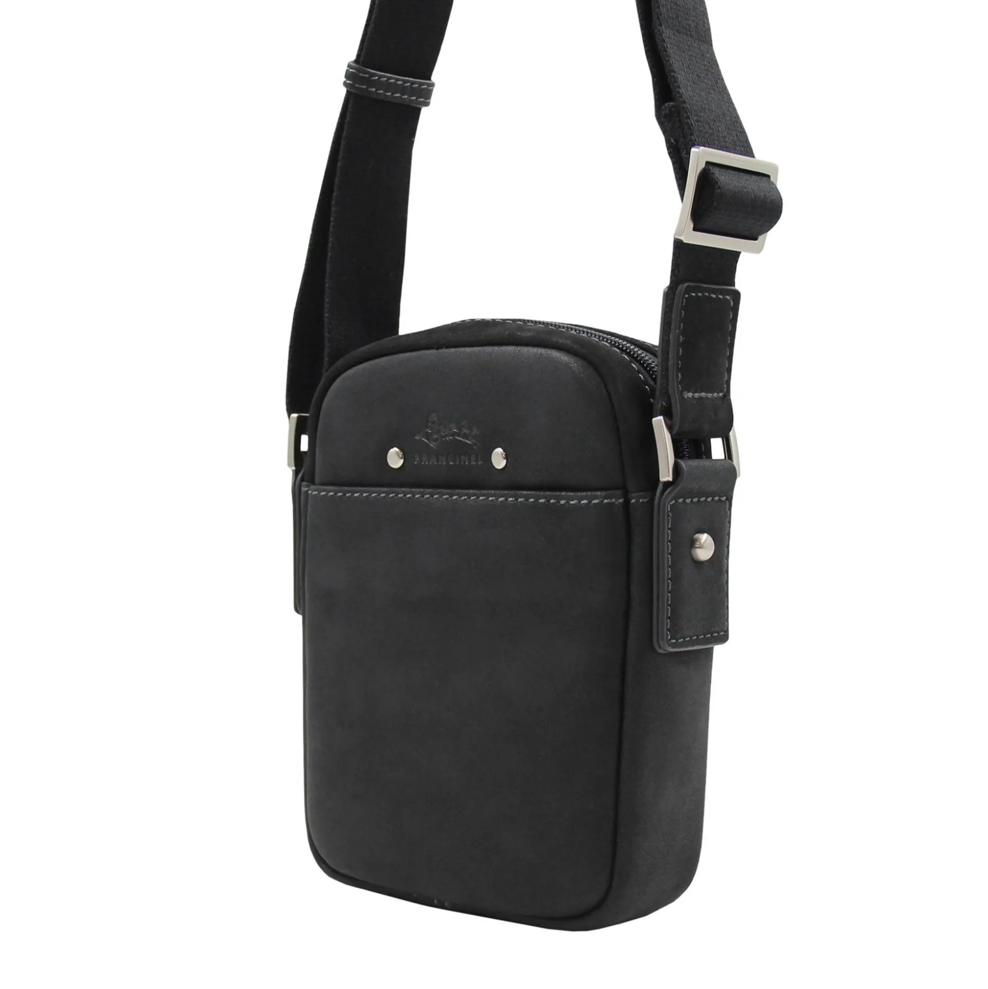 Francinel Sac bandouliere zippe Berlin cuir gras*Homme Sacs Besace