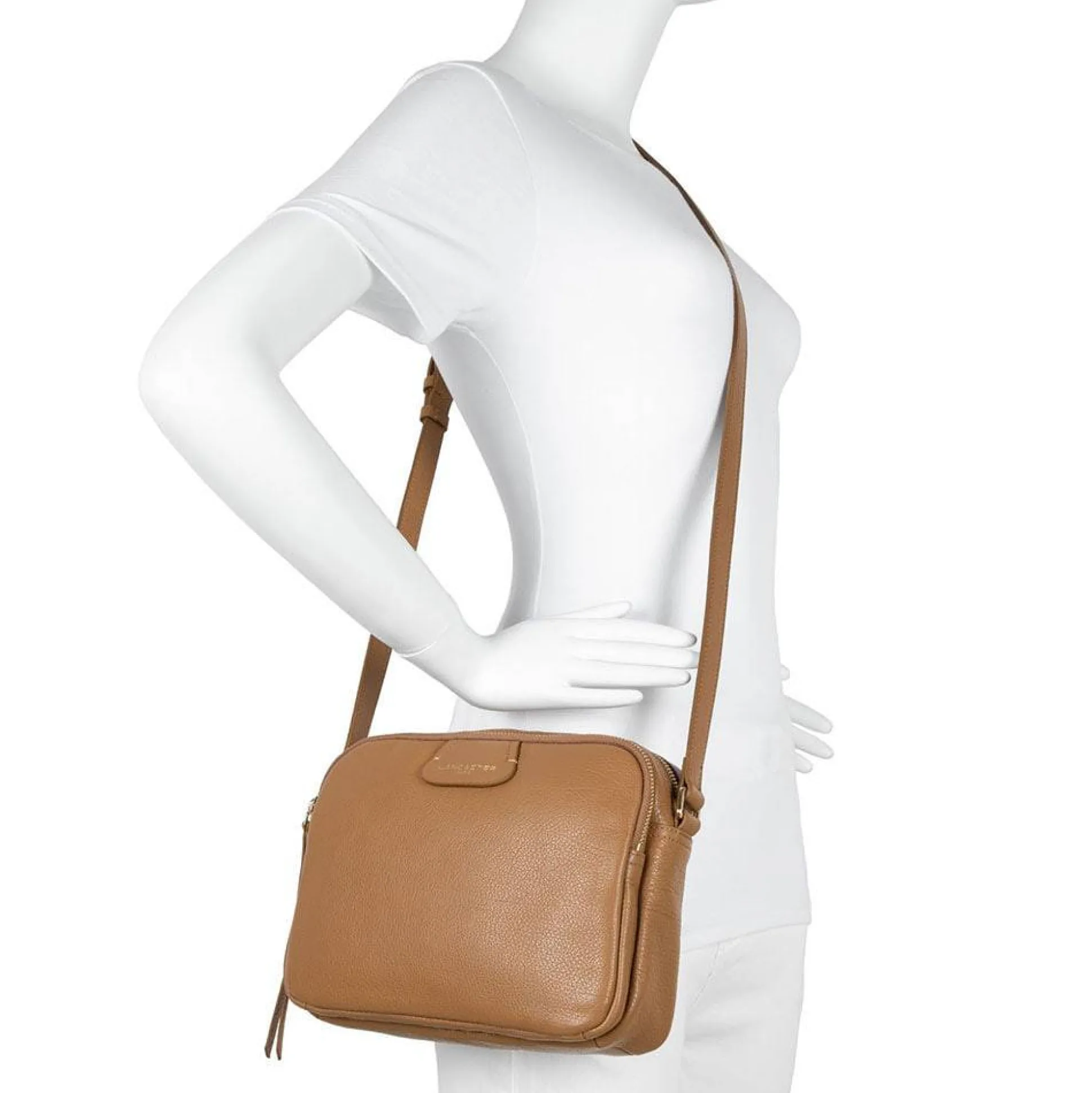 Lancaster Sac bandouliere zippe Dune*Femme Sacs Bandoulière