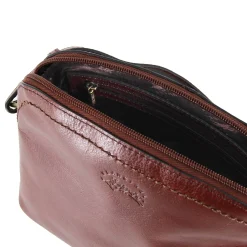 Francinel Sac bandouliere zippe Tilleul en cuir*Femme Sacs Porté Épaule|Sacs Bandoulière