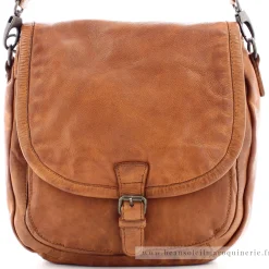 Gianni Conti Sac besace bandouliere a rabat en cuir Vintage*Femme Sacs Bandoulière