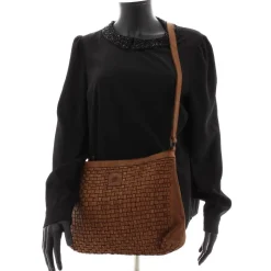 Biba Sac besace bandouliere tresse Kansas*Femme Sacs Bandoulière