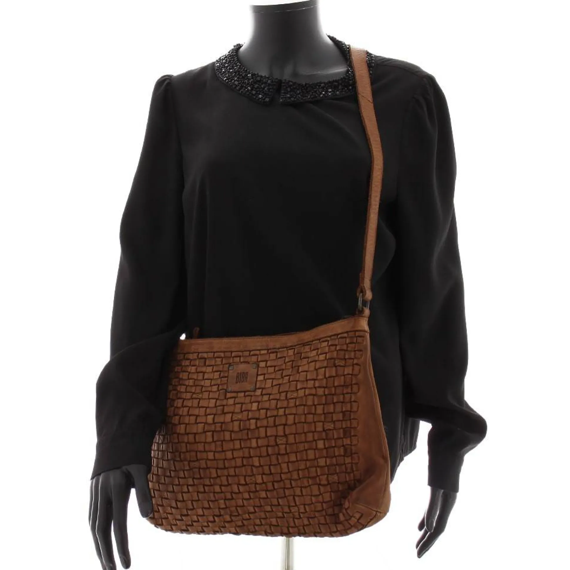 Biba Sac besace bandouliere tresse Kansas*Femme Sacs Bandoulière
