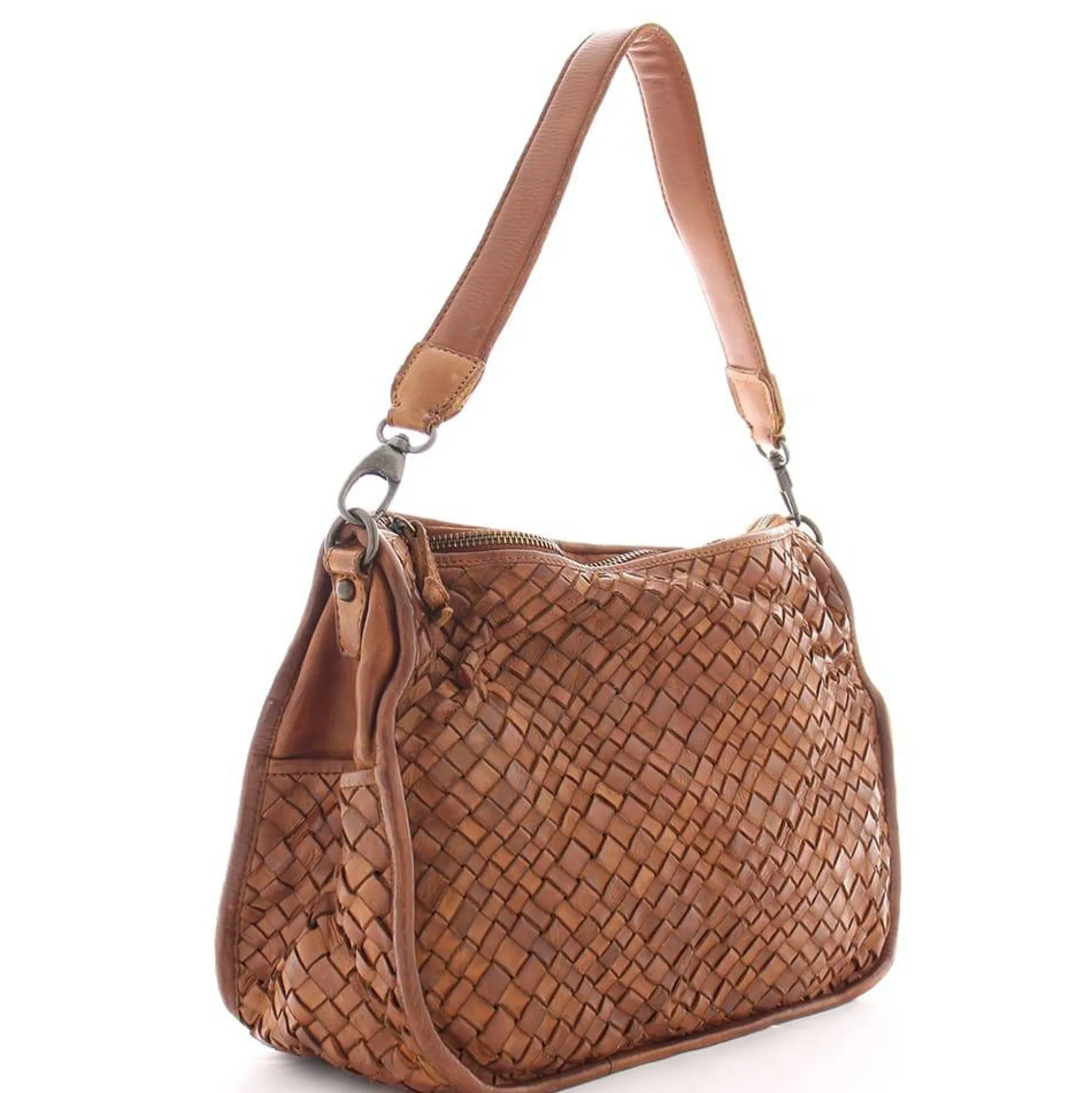 Gianni Conti Sac besace en cuir effet tresse*Femme Sacs Bandoulière