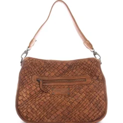 Gianni Conti Sac besace en cuir effet tresse*Femme Sacs Bandoulière