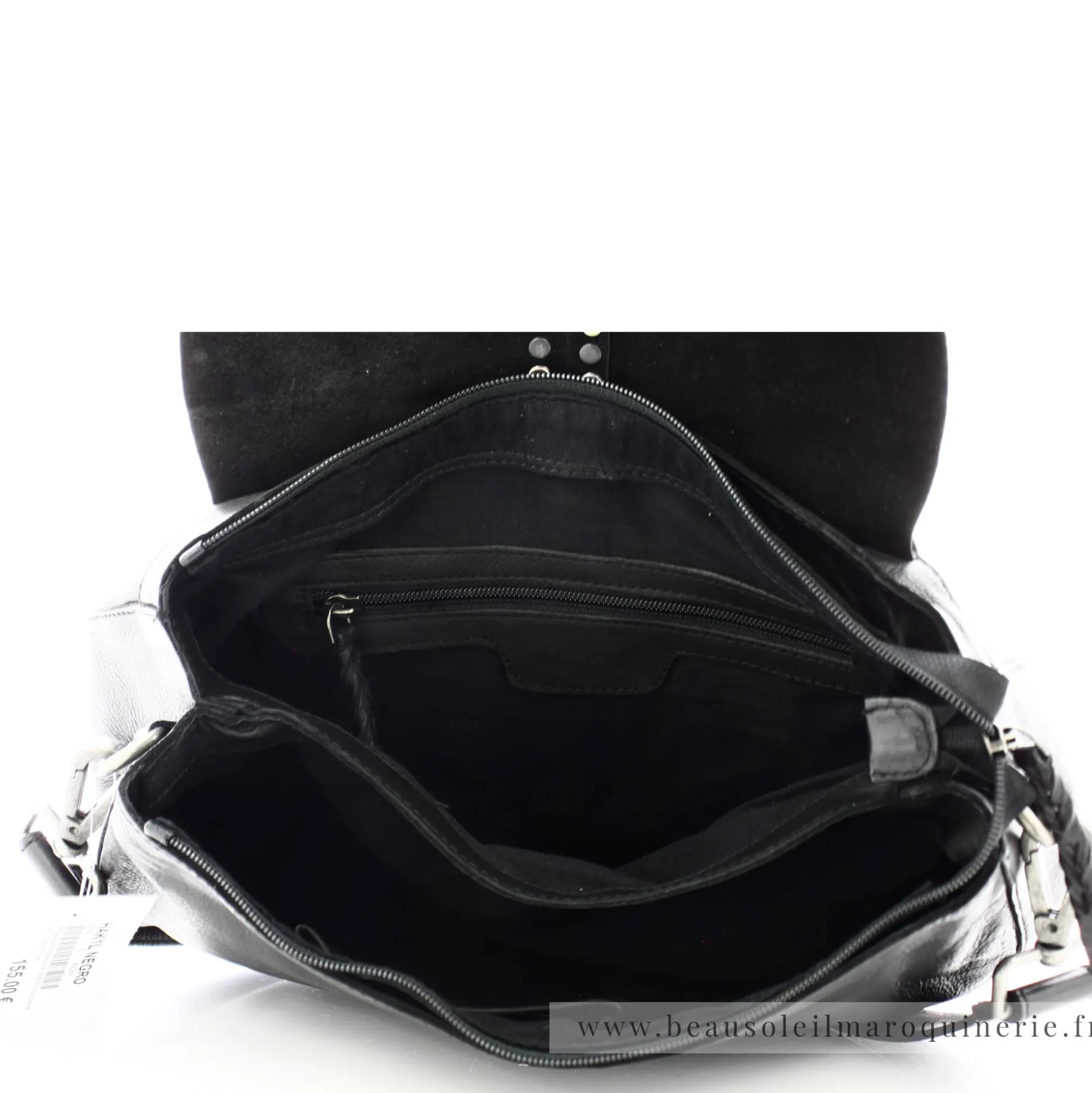 Biba Sac besace porte epaule Hancock rabat cloute grand format*Femme Sacs Bandoulière