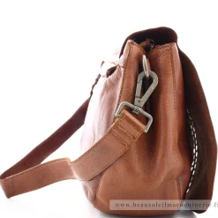 Biba Sac besace porte epaule Hancock rabat cloute grand format*Femme Sacs Bandoulière