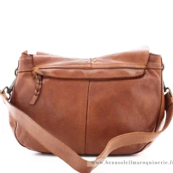 Biba Sac besace porte epaule Hancock rabat cloute grand format*Femme Sacs Bandoulière