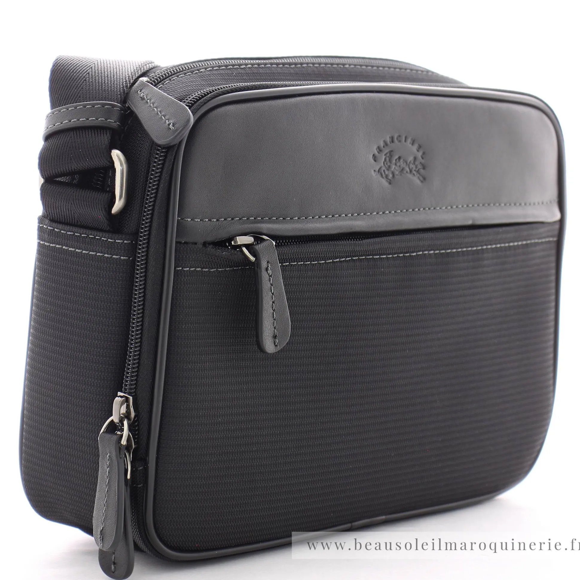 Francinel Sac besace Porto en toile et cuir*Homme Sacs Besace