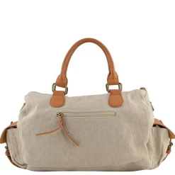 Mia & Joy Sac bowling Wendy toile et similicuir*Femme Sacs À Main