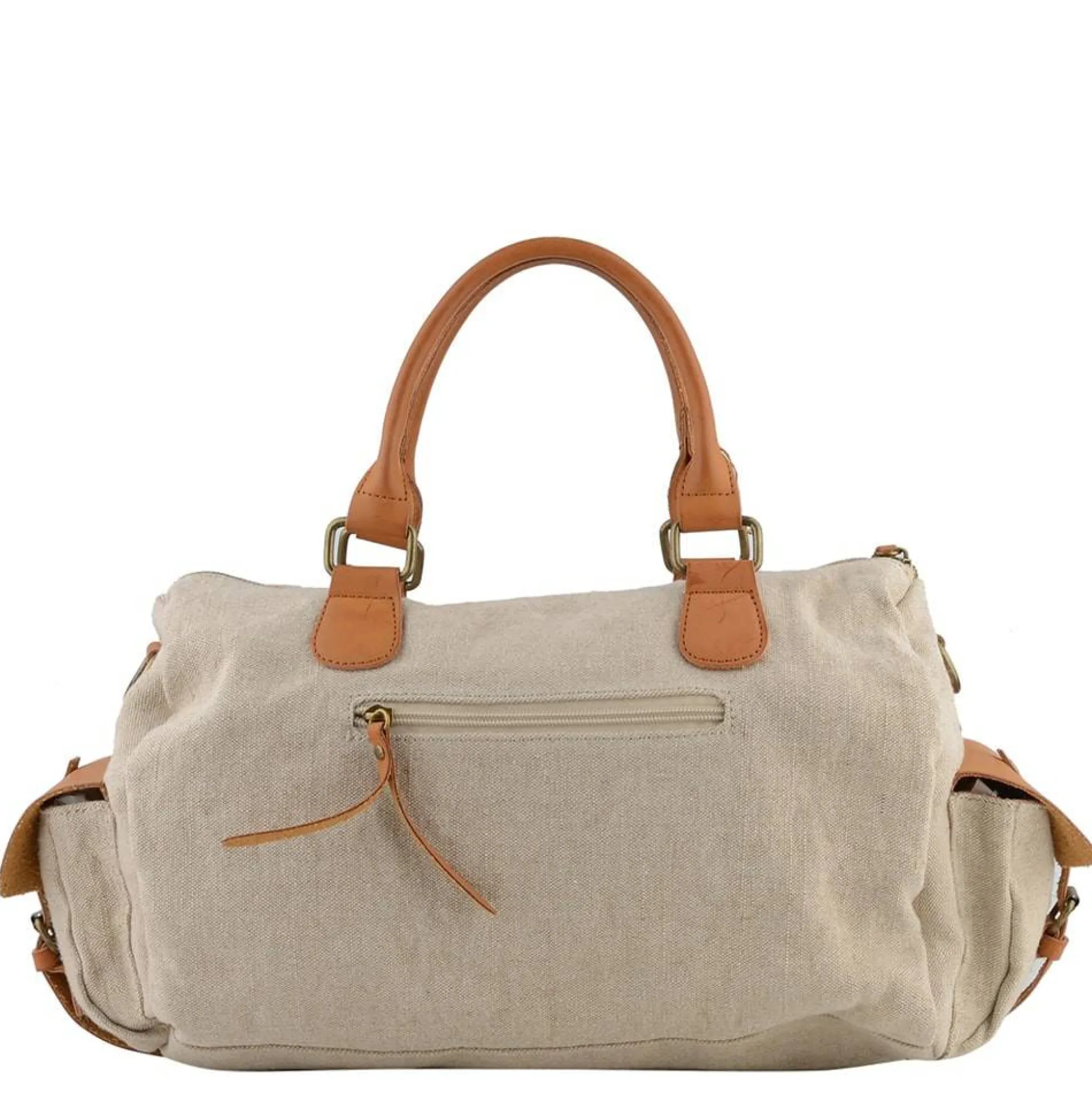 Mia & Joy Sac bowling Wendy toile et similicuir*Femme Sacs À Main