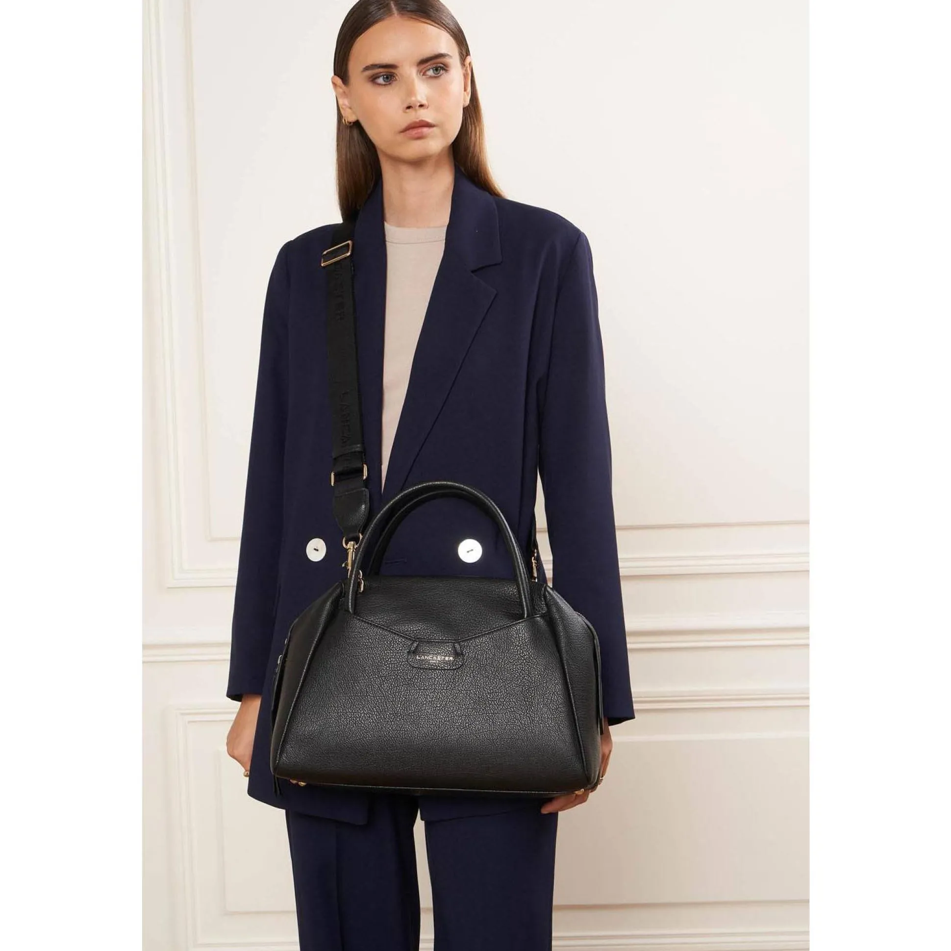 Lancaster Sac cabas main M zippe Dune en cuir*Femme Sacs À Main