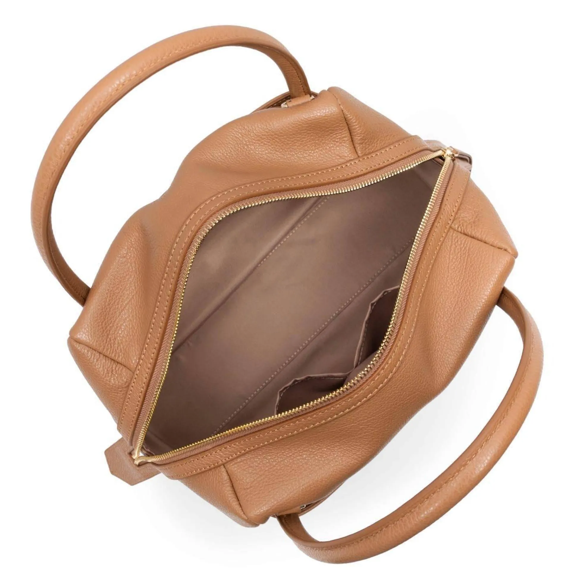 Lancaster Sac cabas main M zippe Dune en cuir*Femme Sacs À Main
