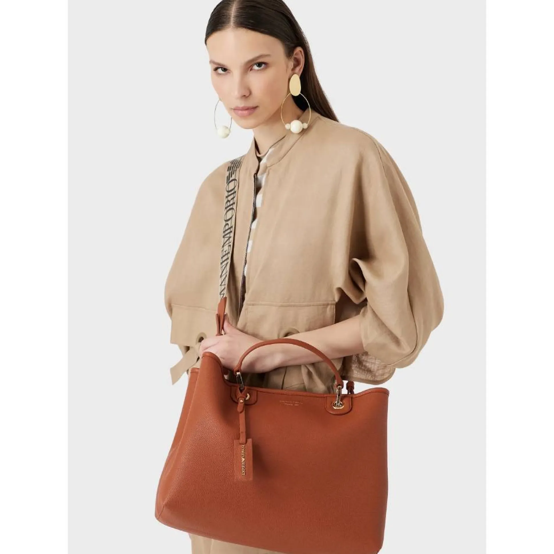 Emporio Armani Sac cabas moyen MyEA Bag bijouterie doree*Femme Sacs À Main