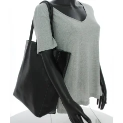 Marlon Firenze Sac cabas vertical cuir graine porte epaule*Femme Sacs Cabas