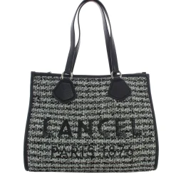 Lancel Sac cabas zippe effet tweed tartan L*Femme Sacs Cabas