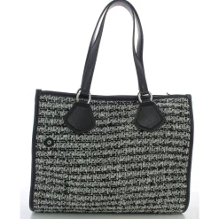 Lancel Sac cabas zippe effet tweed tartan L*Femme Sacs Cabas