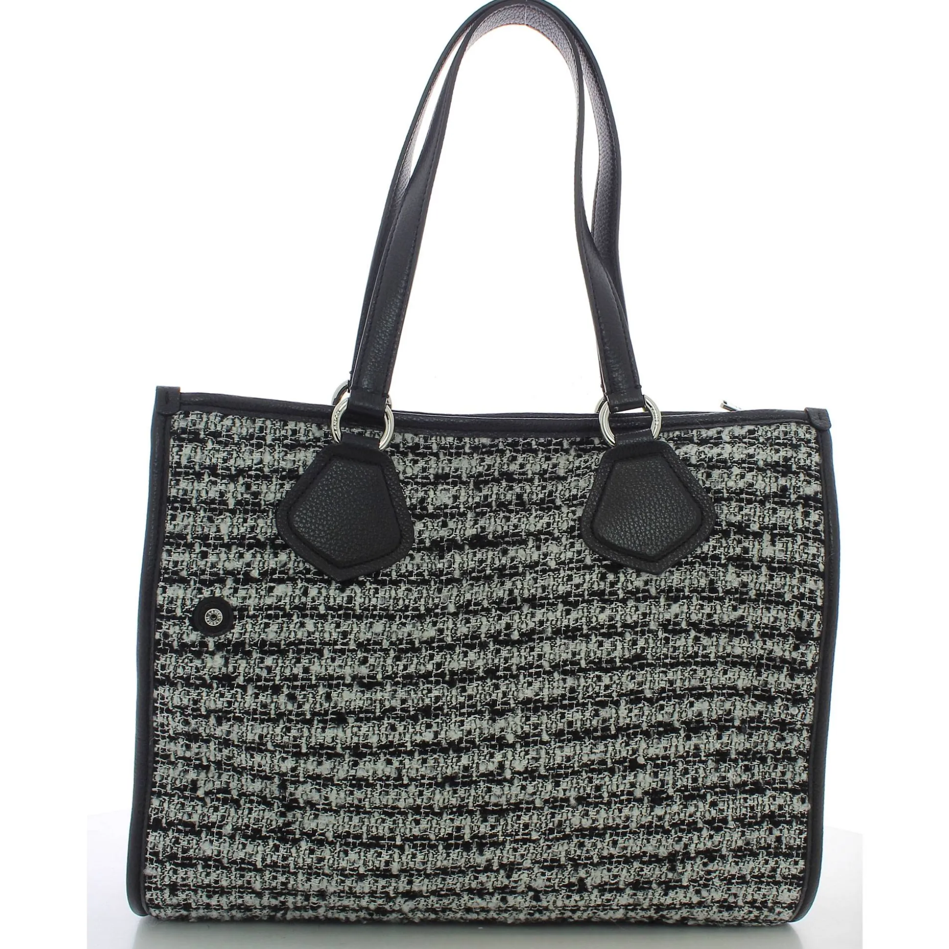 Lancel Sac cabas zippe effet tweed tartan L*Femme Sacs Cabas