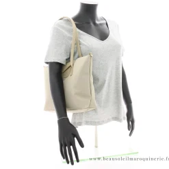 Lancaster Sac cabas zippe Smart KBA en textile M*Femme Sacs Cabas