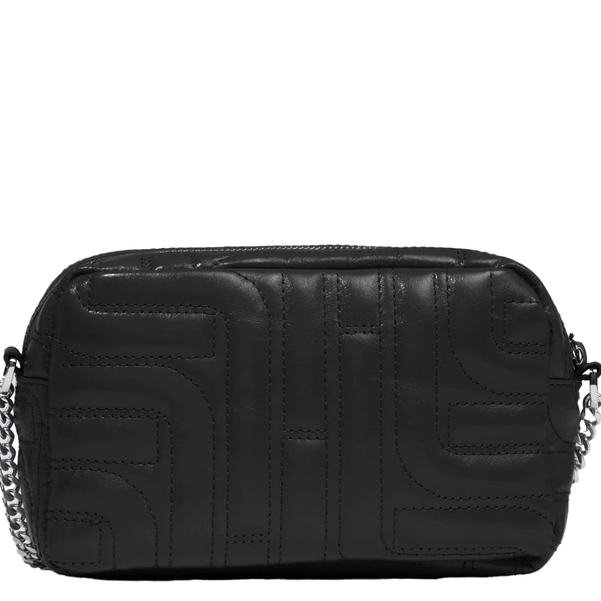 Lancel Sac camera zippe Midi-Minuit en cuir matelasse*Femme Sacs Bandoulière