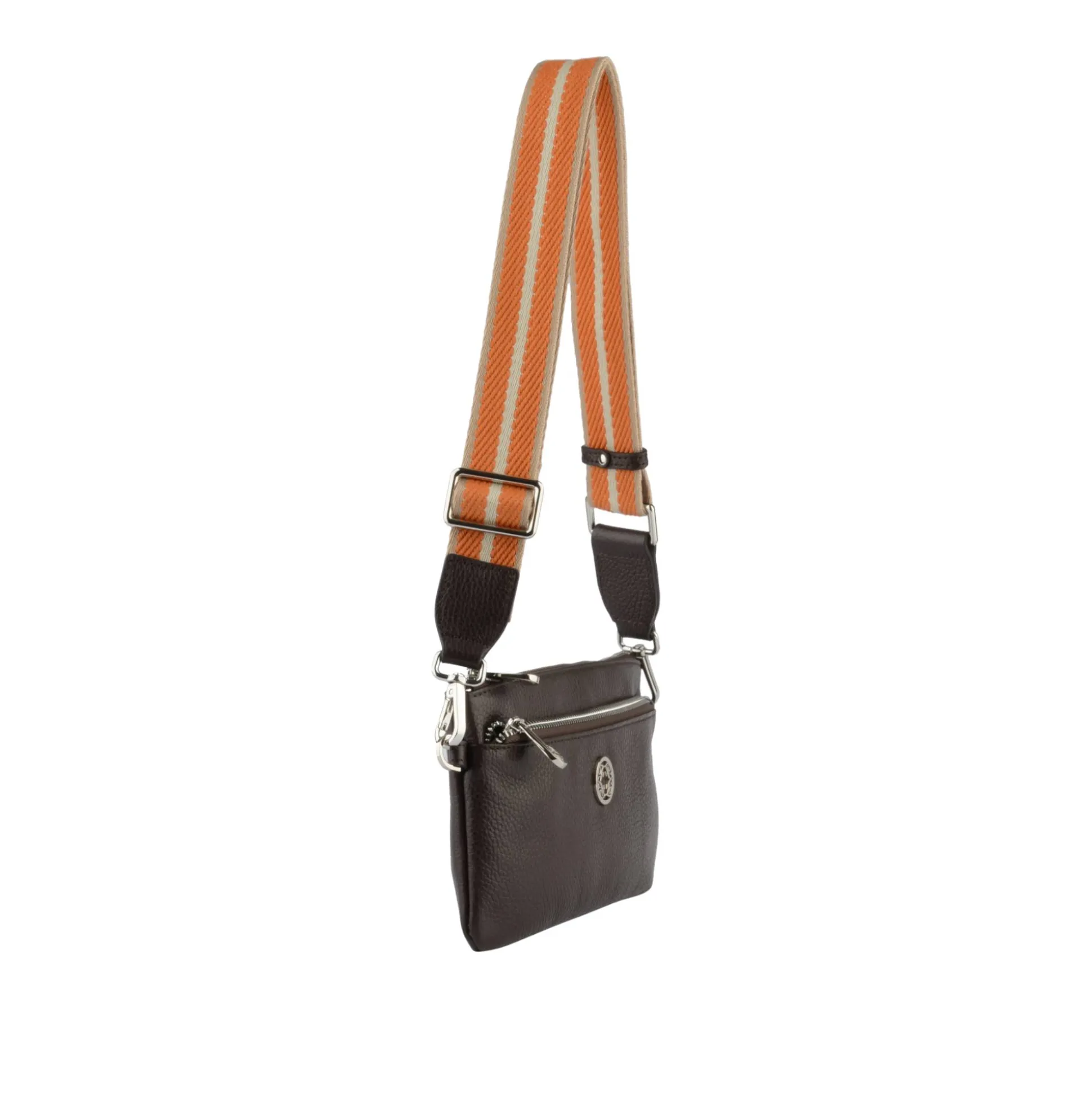 Francinel Sac Capucine en cuir avec bandouliere rayee*Femme Sacs Bandoulière