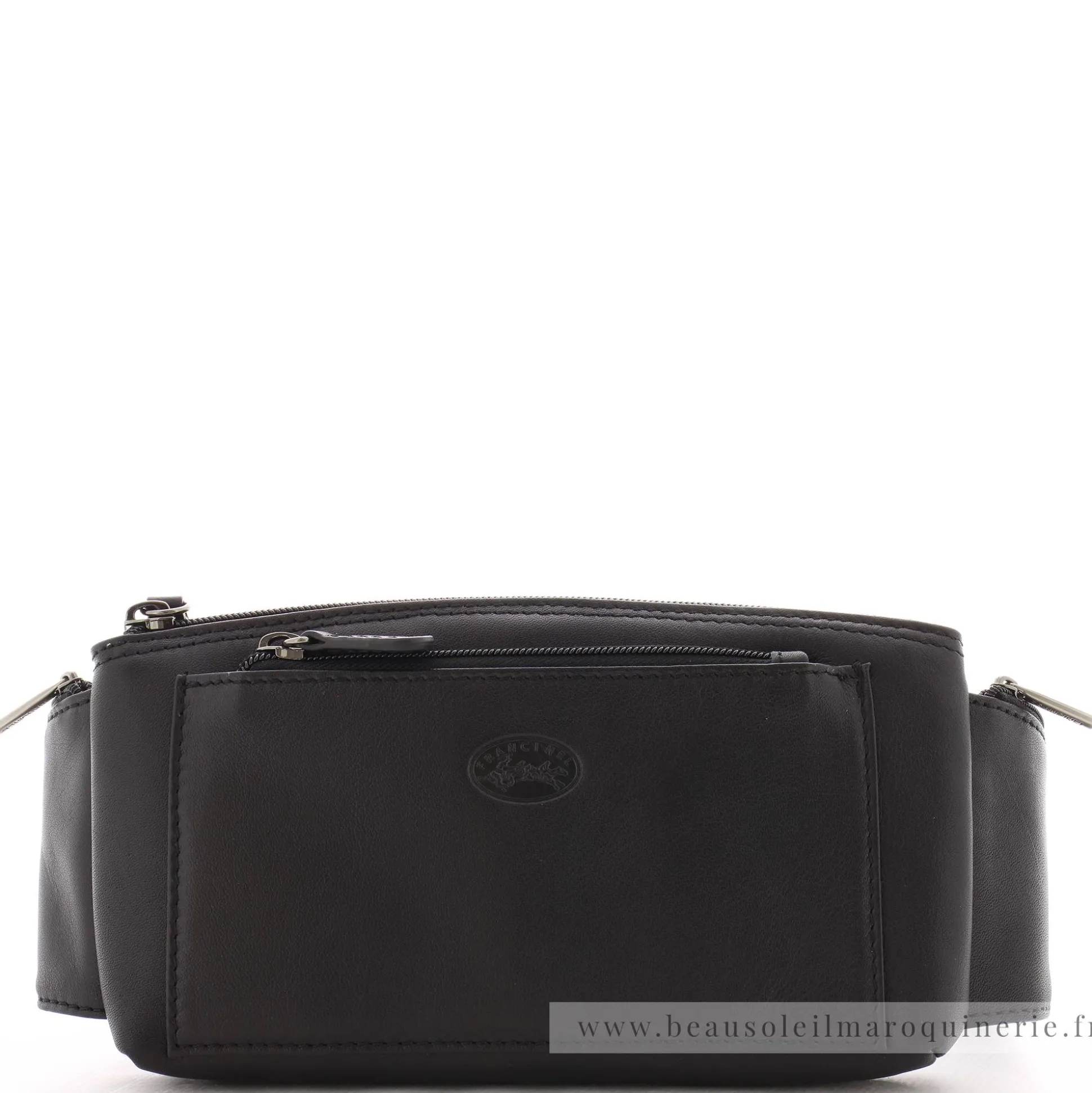 Francinel Sac ceinture plat en cuir lisse Palerme*Homme Sacs Banane|Sacs Besace