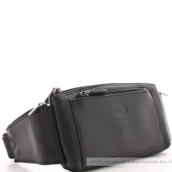 Francinel Sac ceinture plat en cuir lisse Palerme*Homme Sacs Banane|Sacs Besace