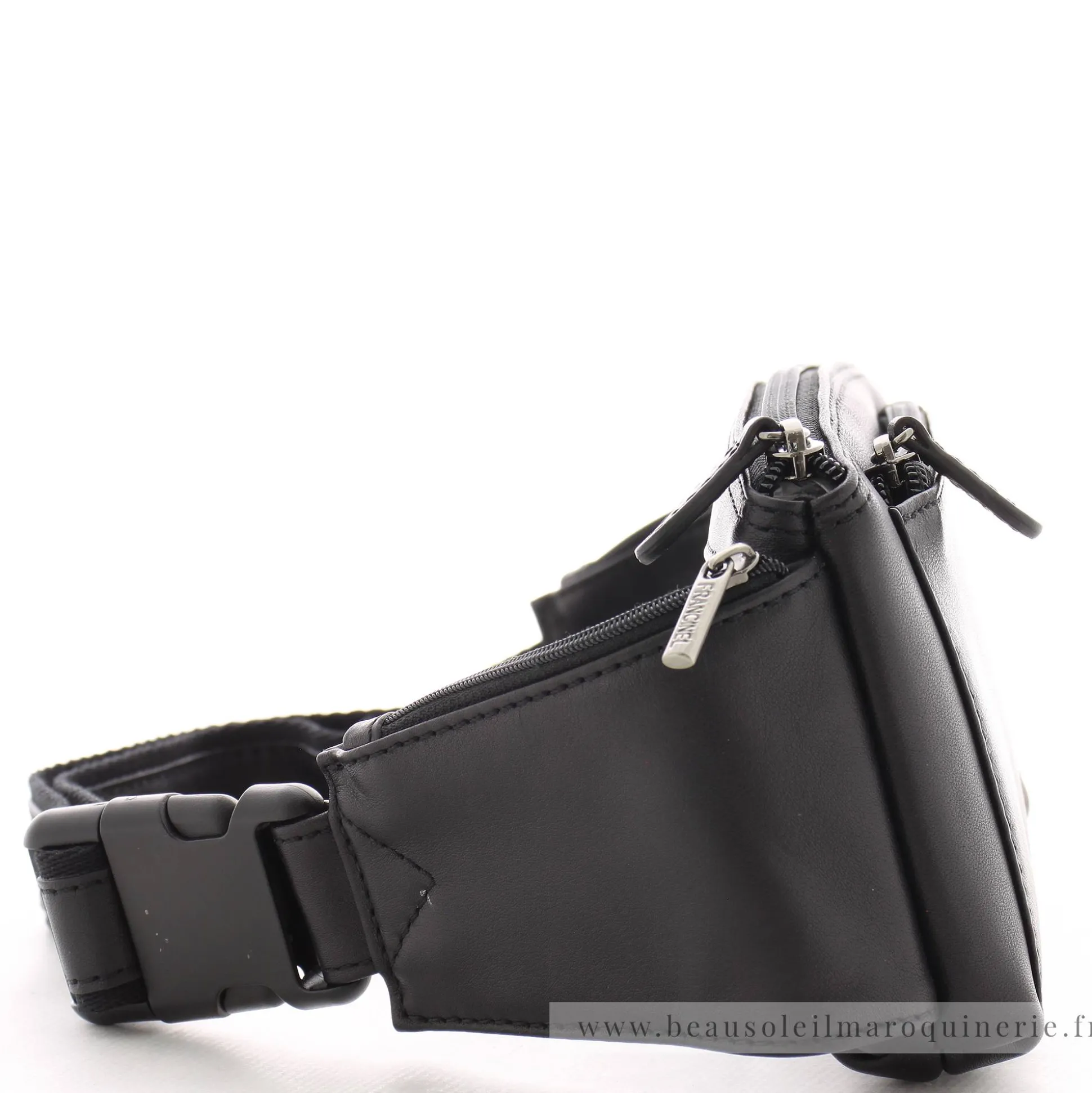 Francinel Sac ceinture plat en cuir lisse Palerme*Homme Sacs Banane|Sacs Besace
