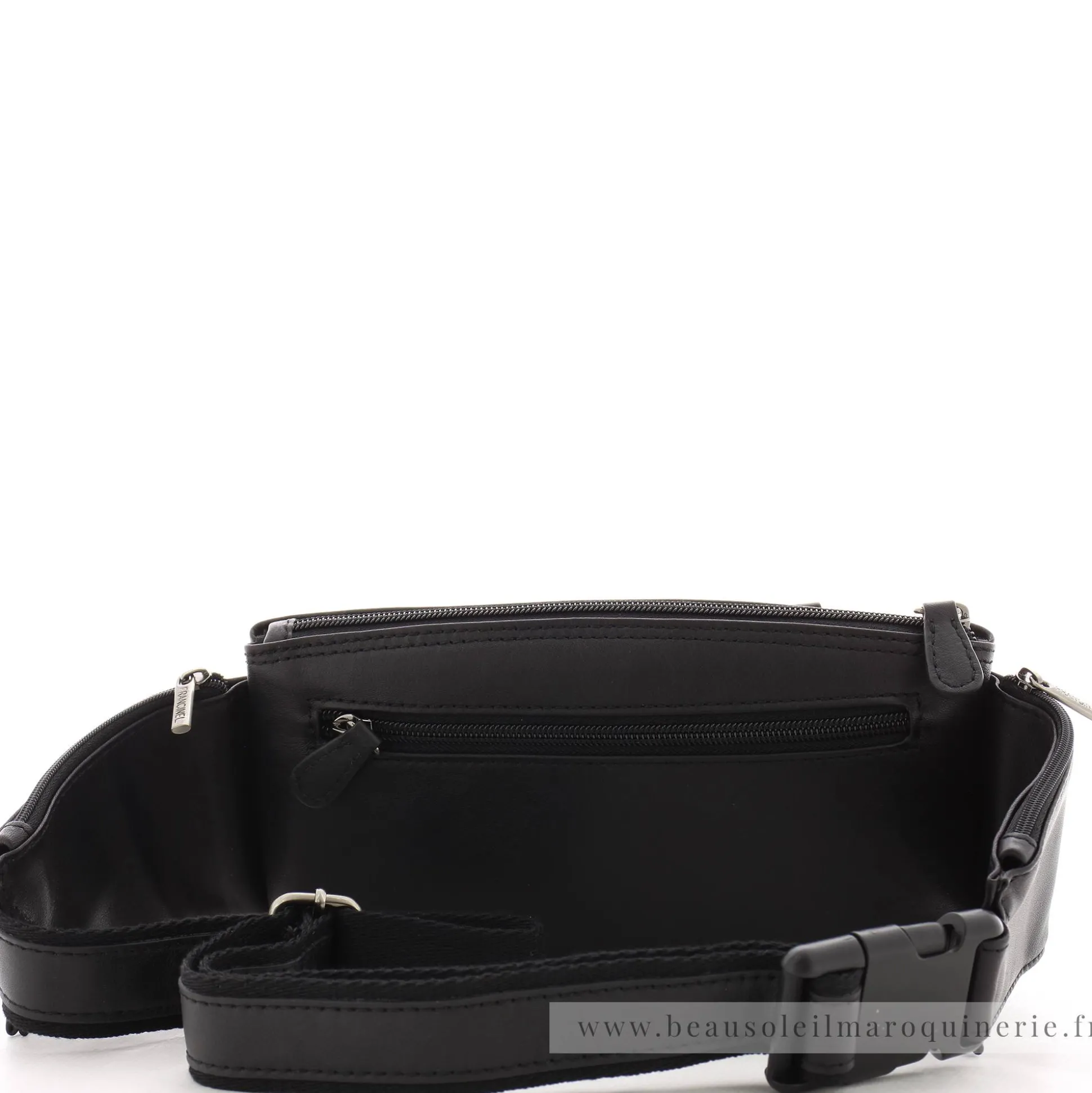 Francinel Sac ceinture plat en cuir lisse Palerme*Homme Sacs Banane|Sacs Besace