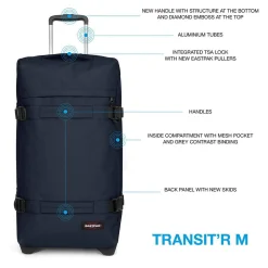 Eastpak Sac de voyage a roulettes Transit'R M 67cm* Sacs De Voyage Roulettes