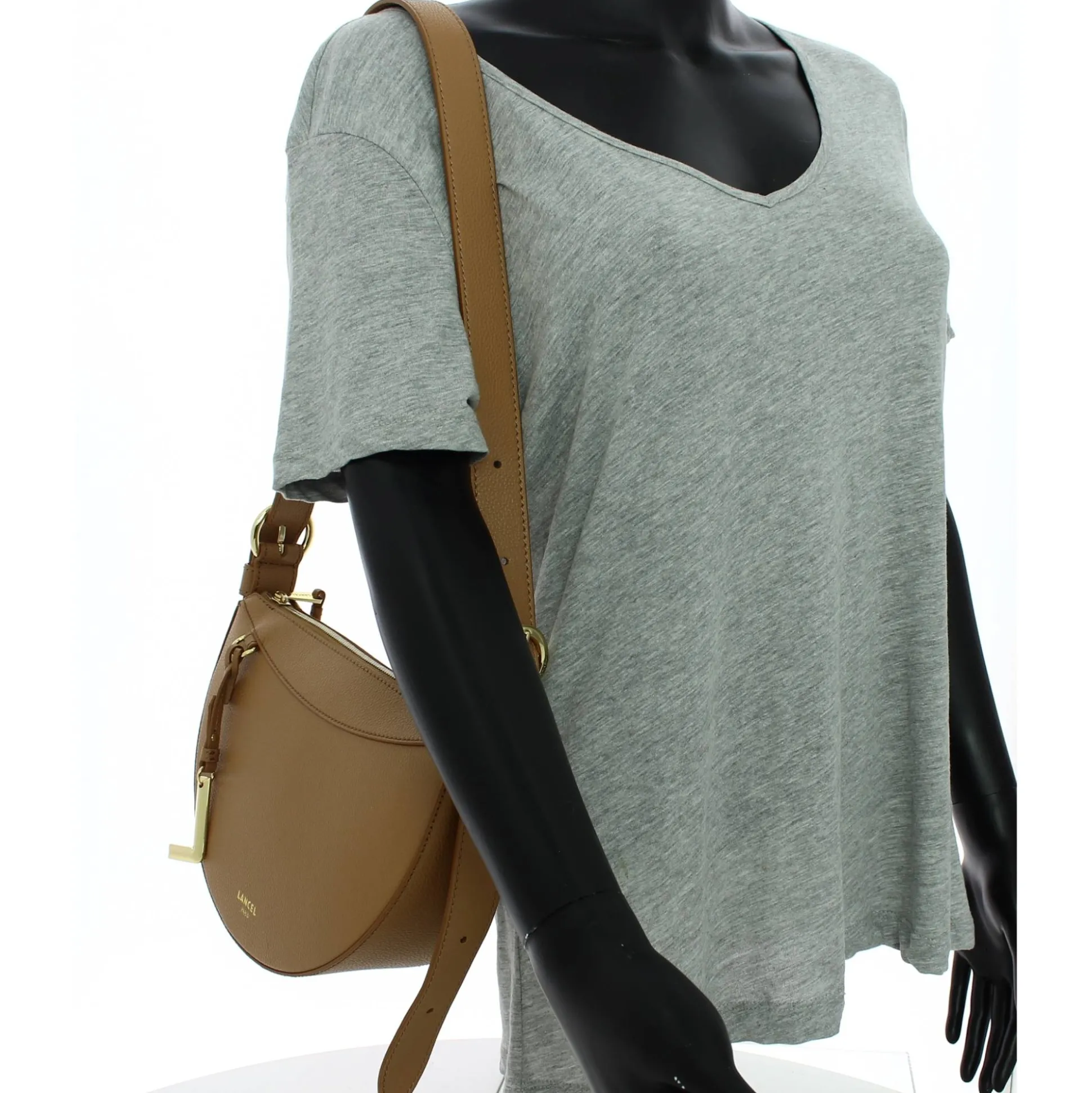 Lancel Sac demi-lune Faubourg en cuir graine*Femme Sacs Porté Épaule