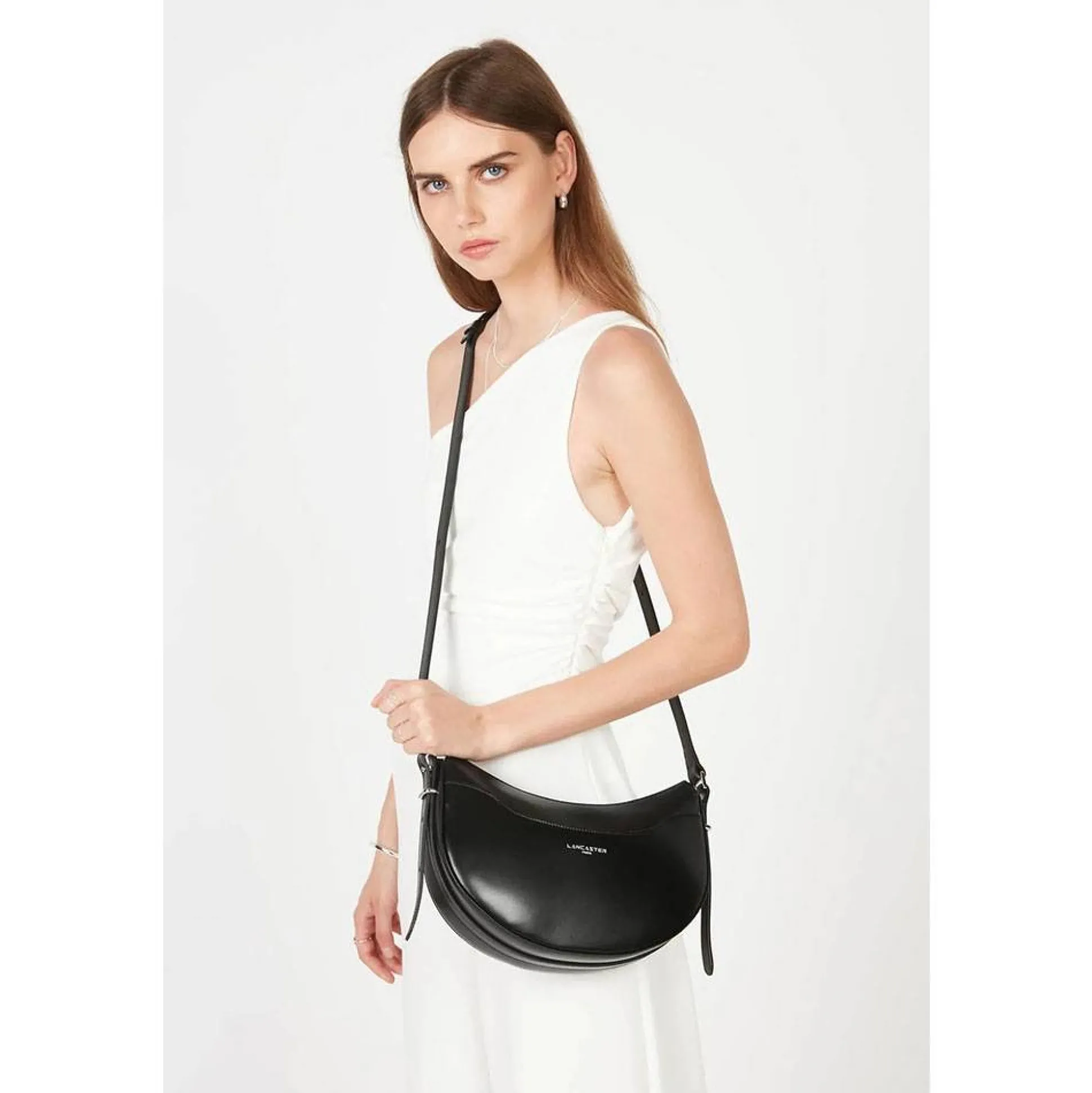 Lancaster Sac demi-lune zippe Suave Ace*Femme Sacs Bandoulière