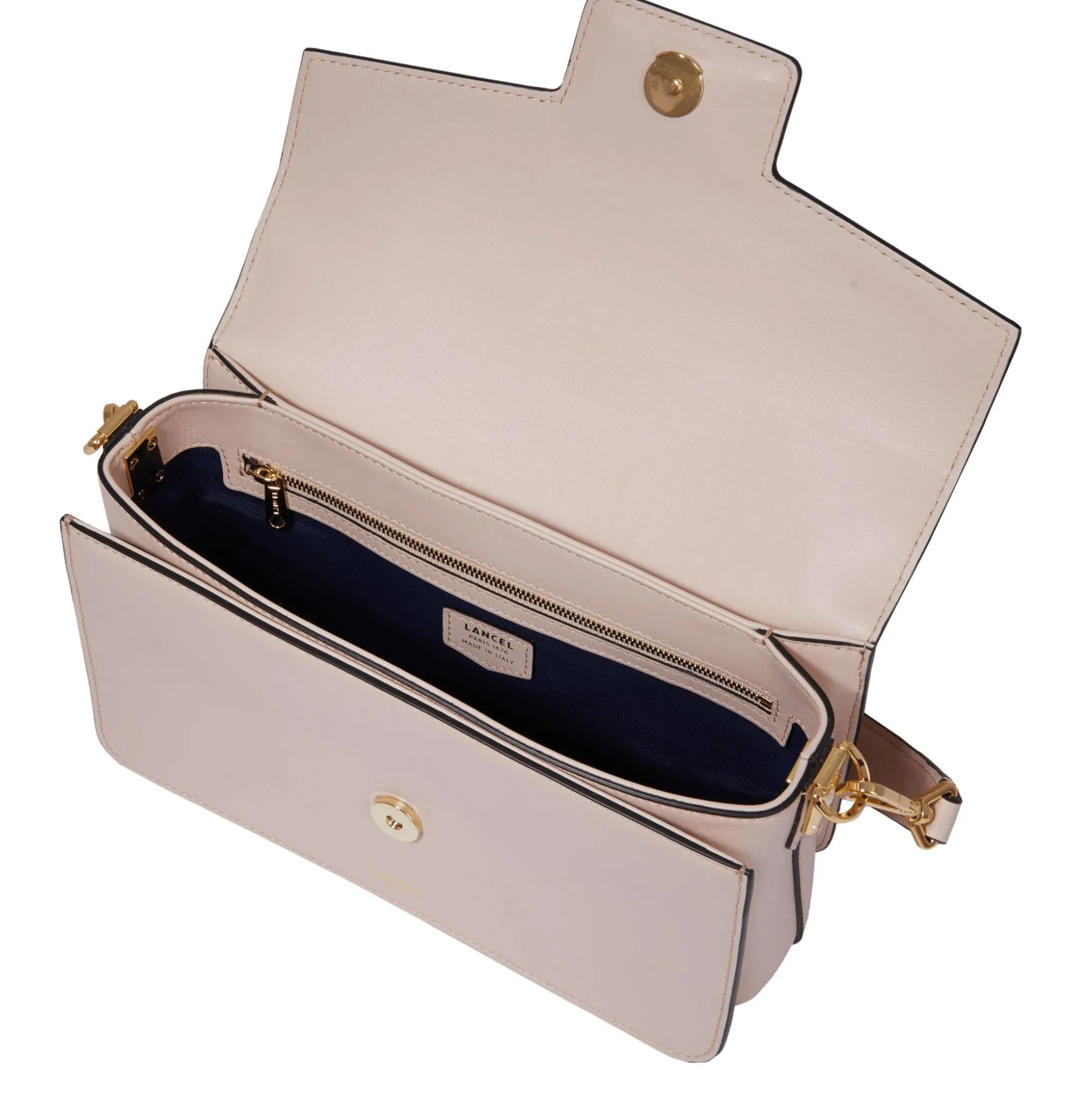 Lancel Sac epaule a rabat M Angele en cuir lisse*Femme Sacs Porté Épaule|Sacs Bandoulière