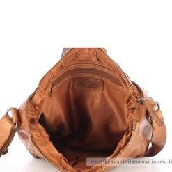 Gianni Conti Sac gibeciere a rabat cuir vintage*Femme Sacs Bandoulière