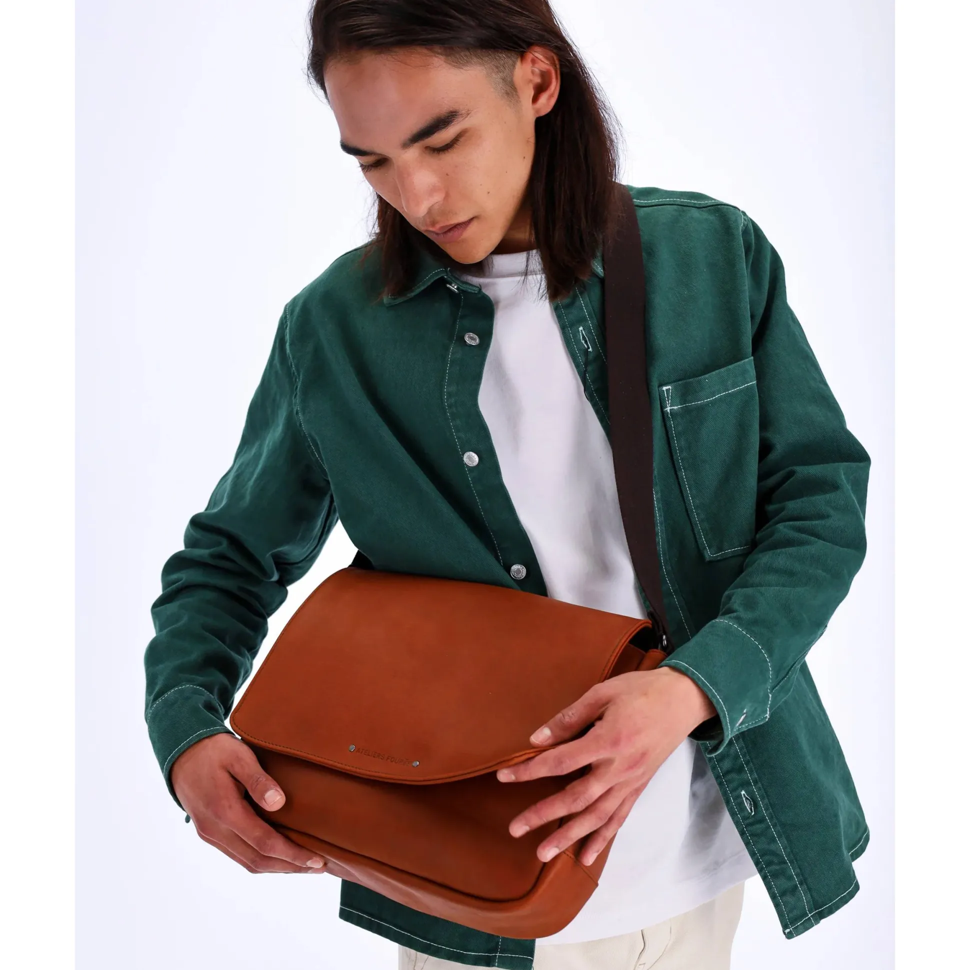 Les Ateliers Foures Sac gibeciere compact Pan Baroudeur*Homme Sacs Besace