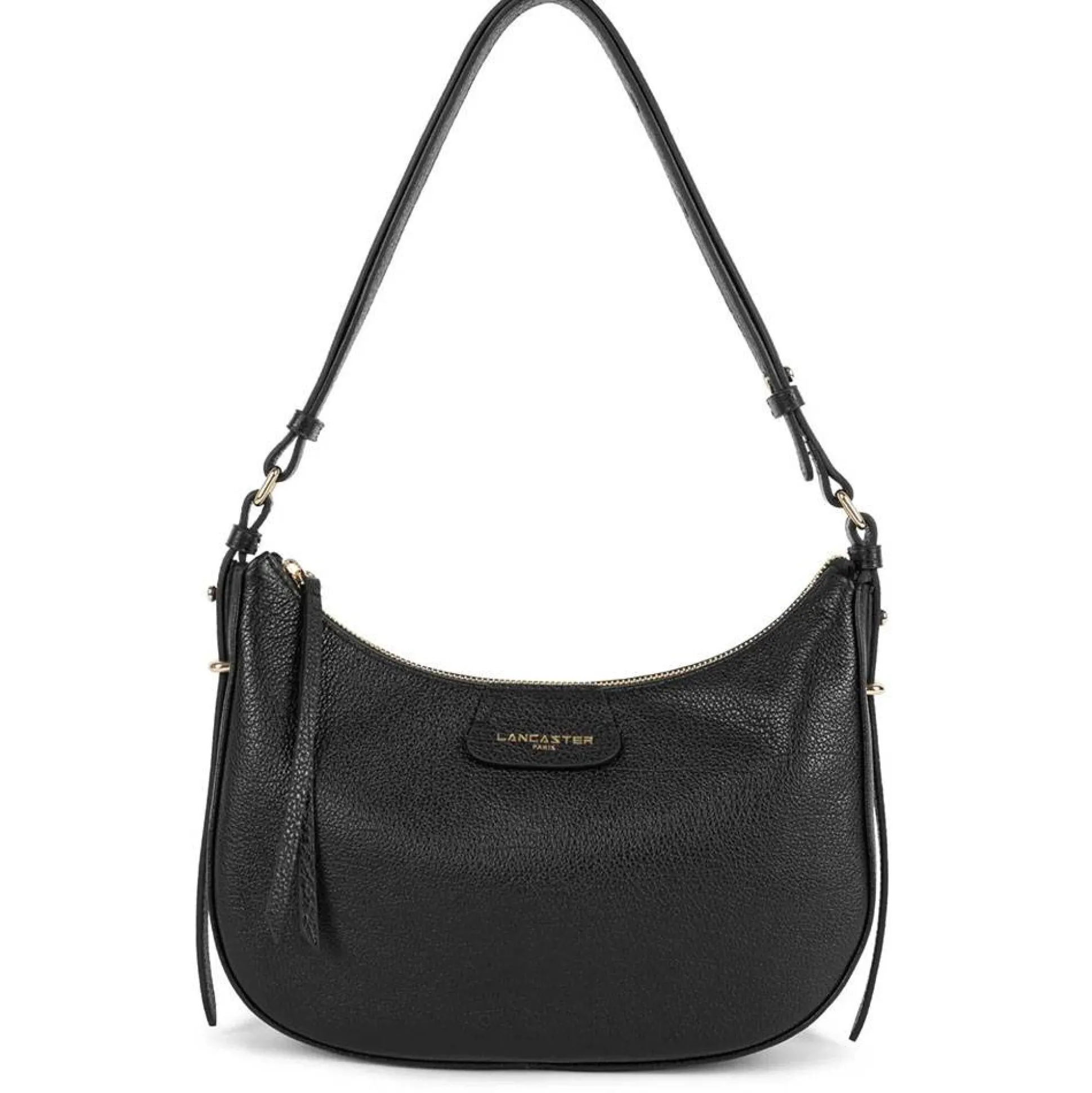 Lancaster Sac hobo zippe M Dune en cuir*Femme Sacs Porté Épaule|Sacs Bandoulière
