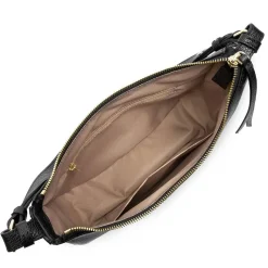 Lancaster Sac hobo zippe M Dune en cuir*Femme Sacs Porté Épaule|Sacs Bandoulière