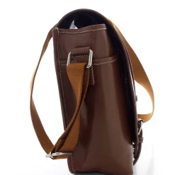 Serge Blanco Sac messenger a rabat Marfa en cuir*Homme Sacs Besace