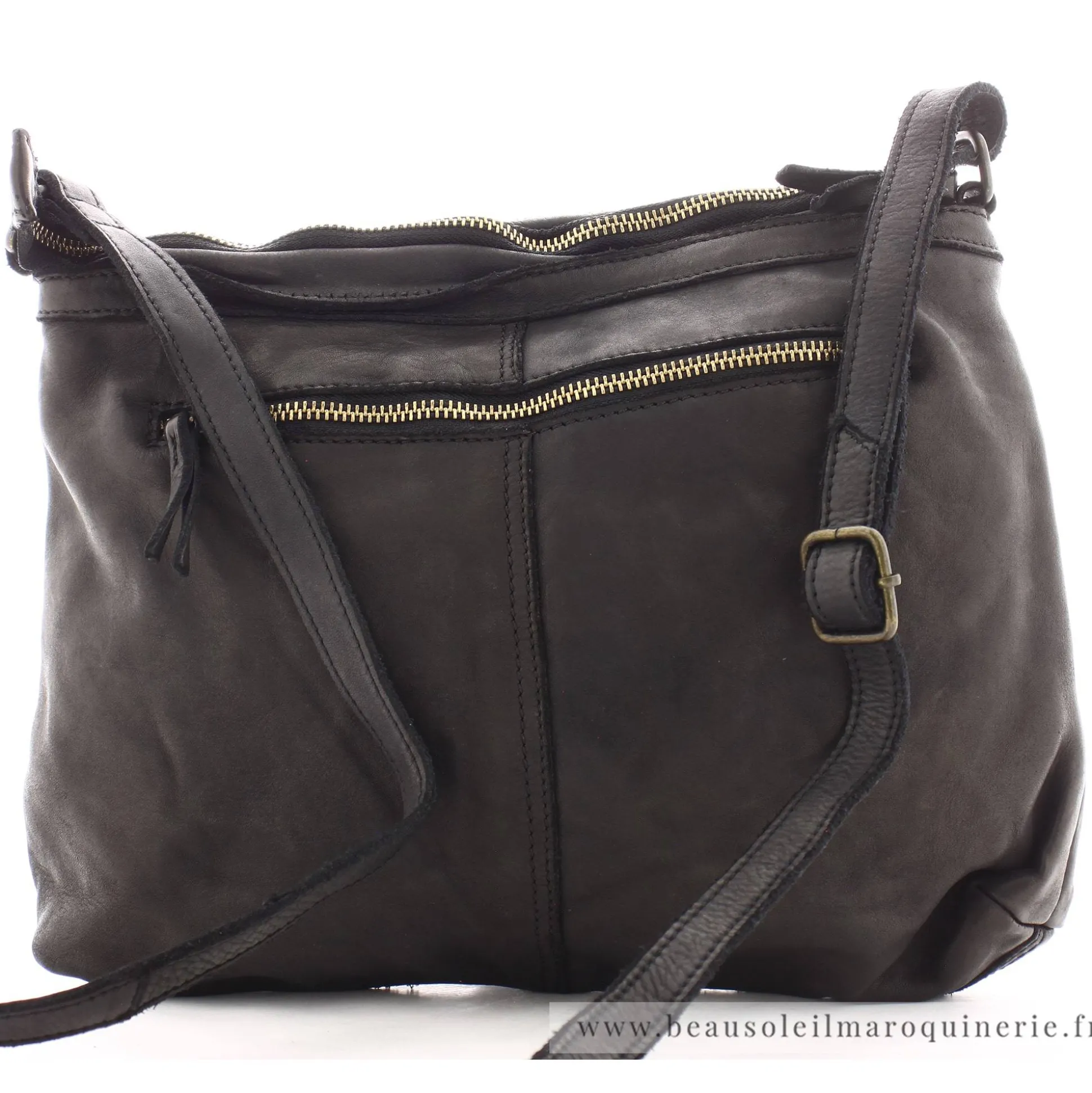 Biba Sac plat zippe a bandouliere Boston*Femme Sacs Bandoulière