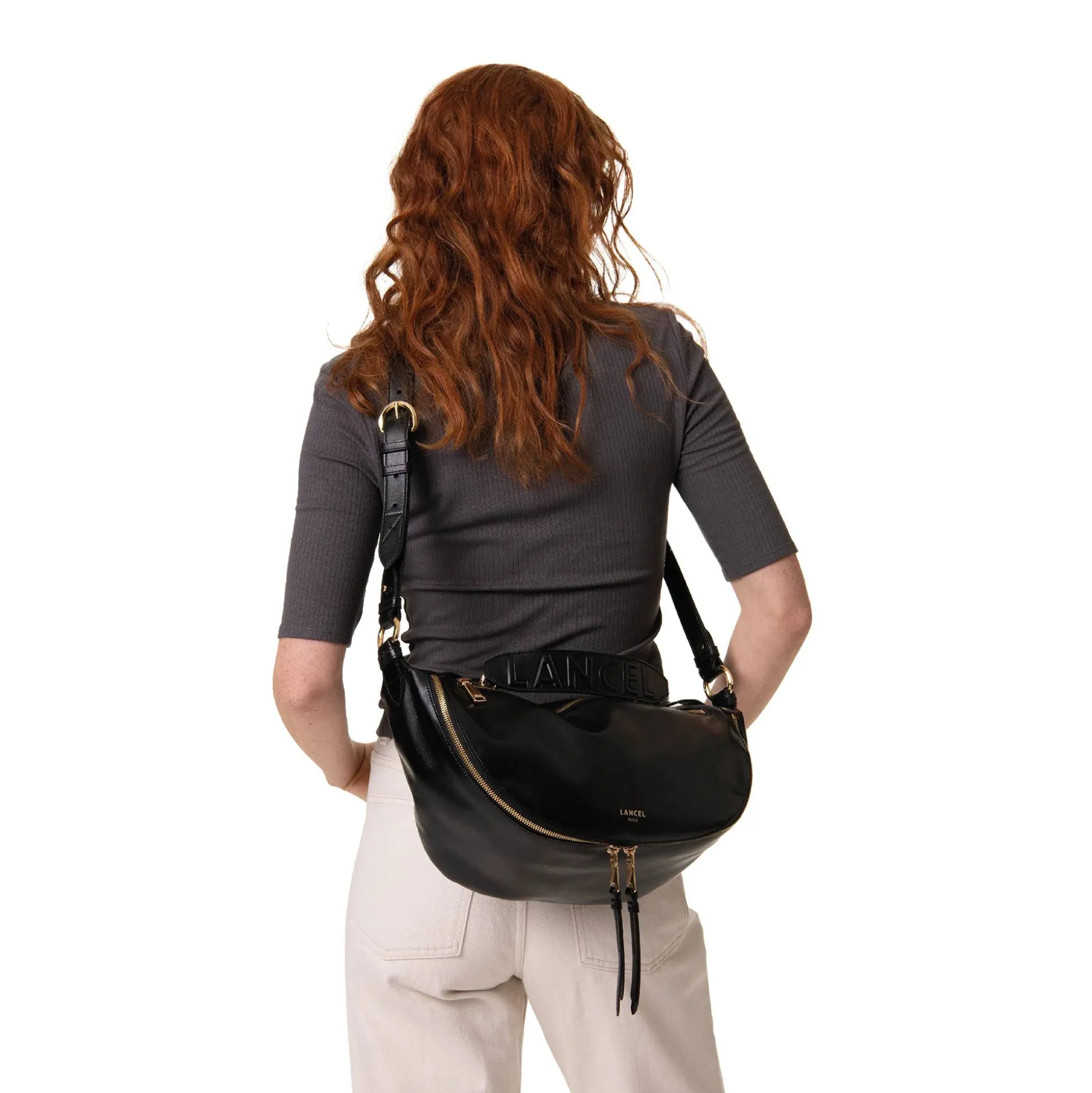 Lancel Sac porte croise M Origami cuir lisse*Femme Sacs Bandoulière