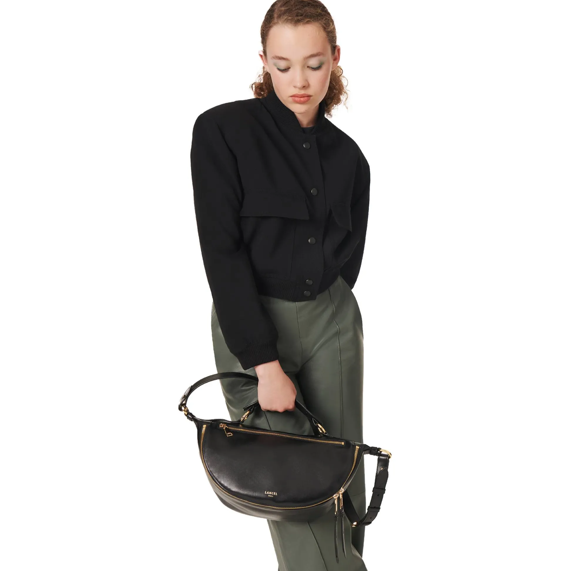 Lancel Sac porte croise M Origami cuir lisse*Femme Sacs Bandoulière
